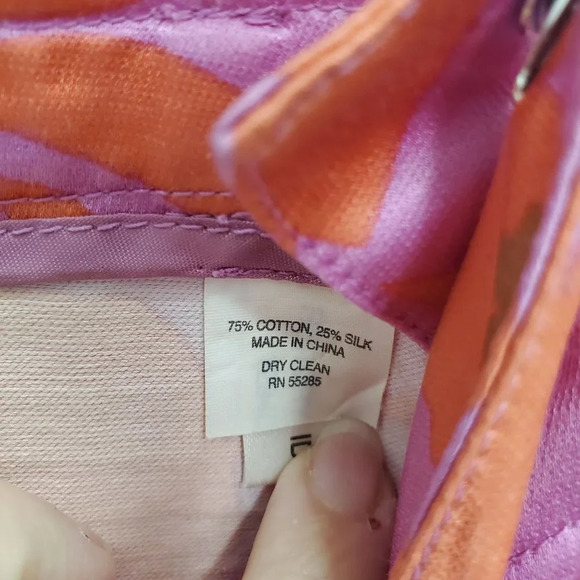 Express Women's Vintage Coral Purple Silk Blend Funky Retro Belted‎ Kilt Skirt 2 - Picture 5 of 6